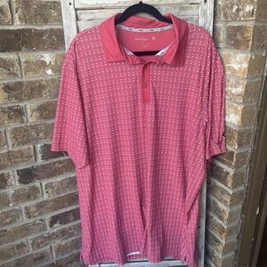 Walter Hagen Salmon Patterned Polo Golf Shirt XXL Tall excellent used condition.